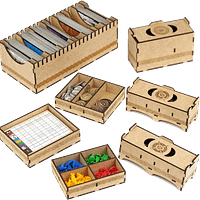 insert_wonders_2 divers éléments de l'insert d'organisation pour 7 Wonders