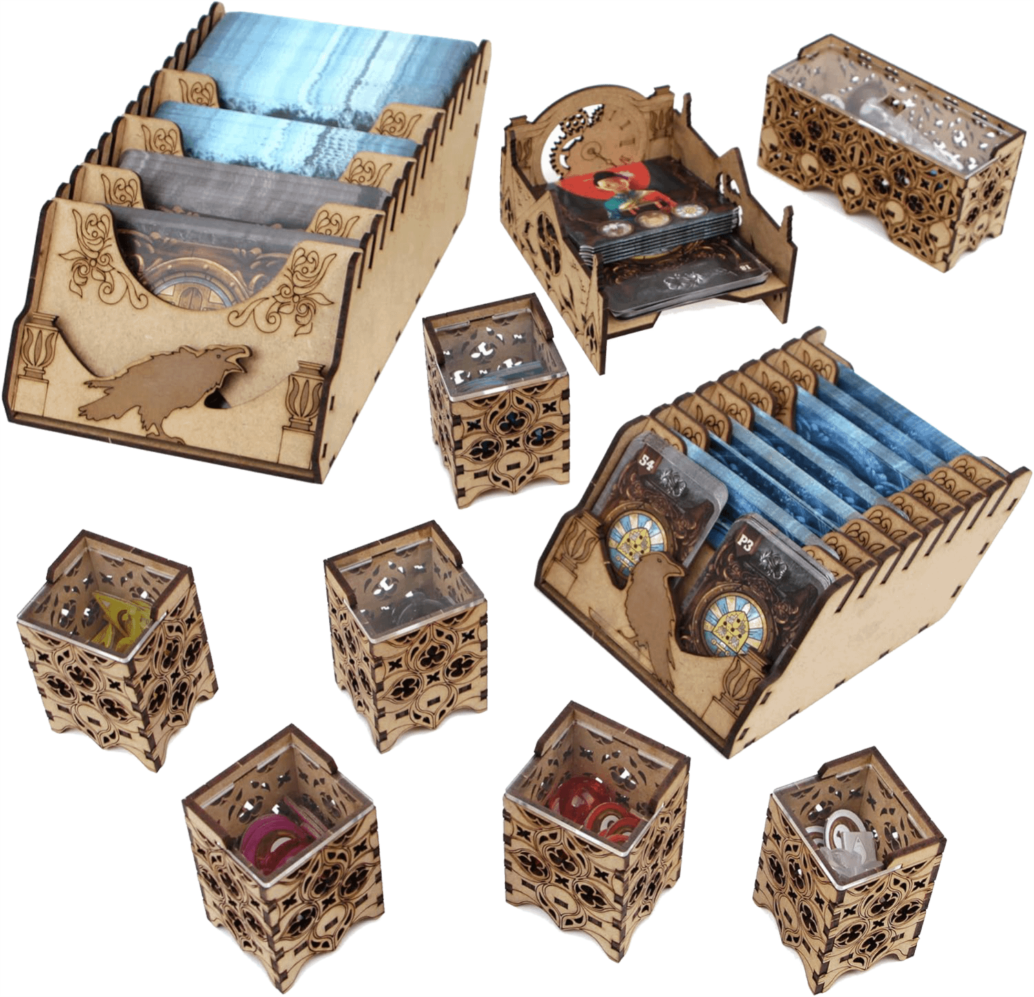 divers éléments de l'insert d'organisation pour Mysterium