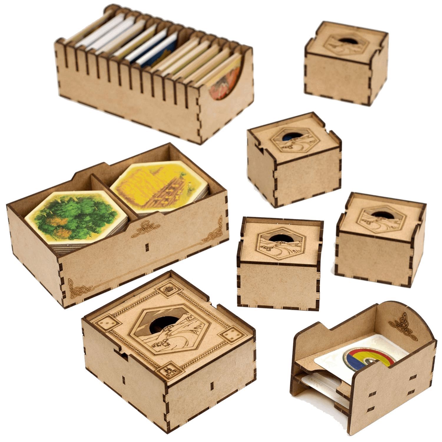 conteneurs de cartes de l'insert d'organisation pour Colons de Catan