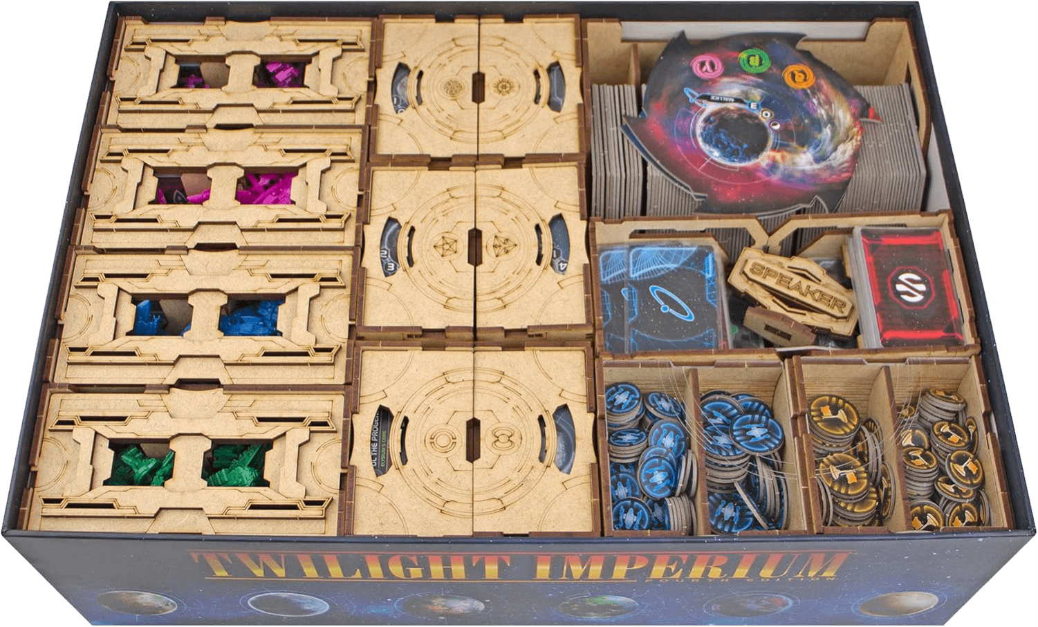 vue d'ensemble de l'insert d'organisation pour Twilight Imperium