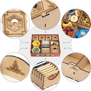 détails des éléments de l'insert d'organisation pour Colons de Catan