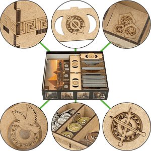 détails des éléments de l'insert d'organisation pour 7 Wonders