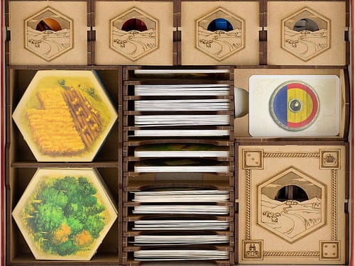 insert_catan_1 vue d'ensemble de l'insert d'organisation pour Colons de Catan