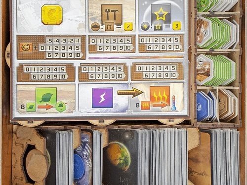 insert_terraforming_mars_1 vue d'ensemble de l'insert d'organisation pour Terraforming Mars