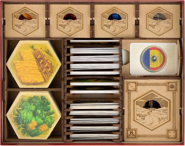 insert_catan_1 vue d'ensemble de l'insert d'organisation pour Colons de Catan