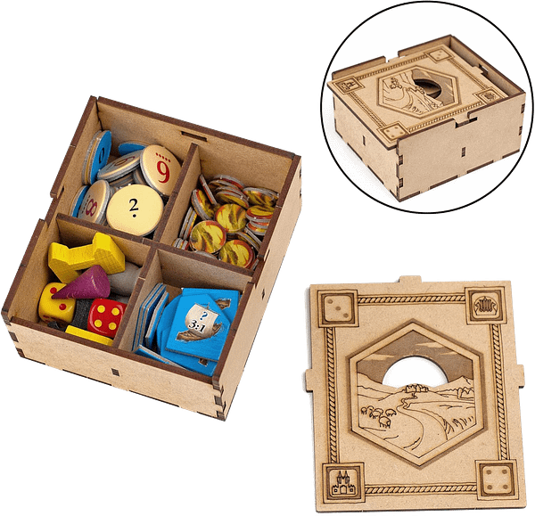 insert_catan_3 conteneur de pièces de l'insert d'organisation pour Colons de Catan