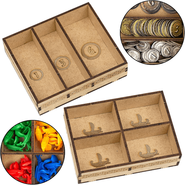 insert_wonders_3 rangements de pièces de l'insert d'organisation pour 7 Wonders