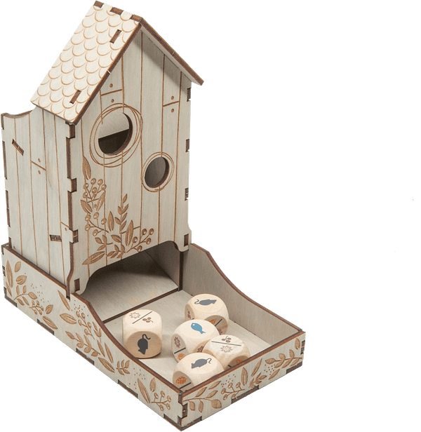 wingspan_insert_4 détail de la tour à dés de l'insert d'organisation pour Wingspan